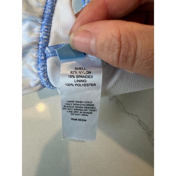 NWT Draper James Summer Picnic Ruffle Bikini Top and Bottom Blue Floral Size XS - Picture 5 of 11